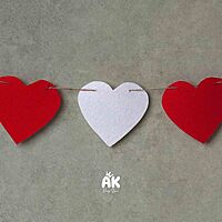 Felt Banner - Hearts