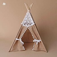 Boho Jute Teepee Tent