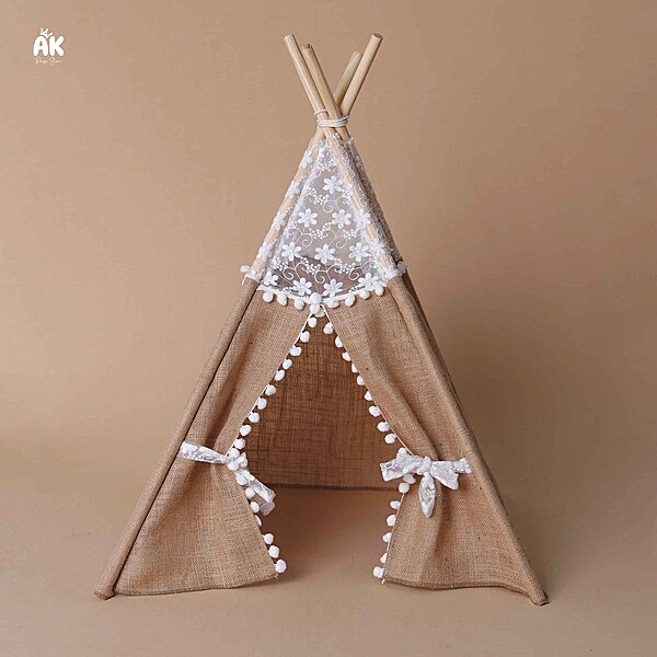 Boho Jute Teepee Tent