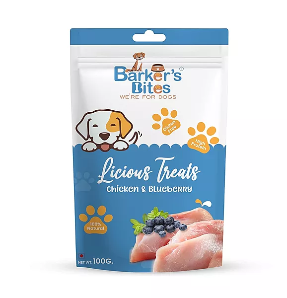 Barker's Bite Chicken and Blueberry Sticks for Dogs