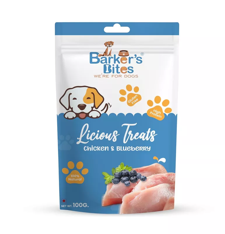 Barker's Bite Chicken and Blueberry Sticks for Dogs