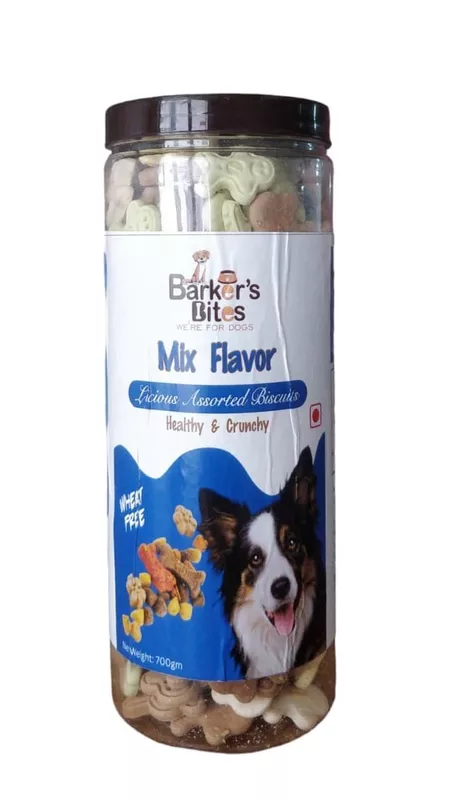 Barker's Bite Mix Flavor Biscuit Jar