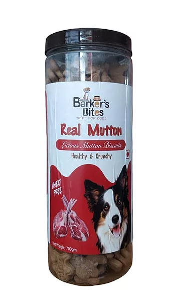 Barker's Bite Real Mutton Dog Biscuit Jar