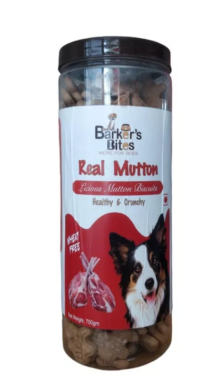 Barker's Bite Real Mutton Dog Biscuit Jar