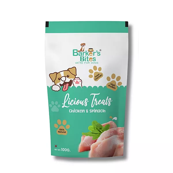 Barker's Bite Chicken and Spinach Sticks for Dogs