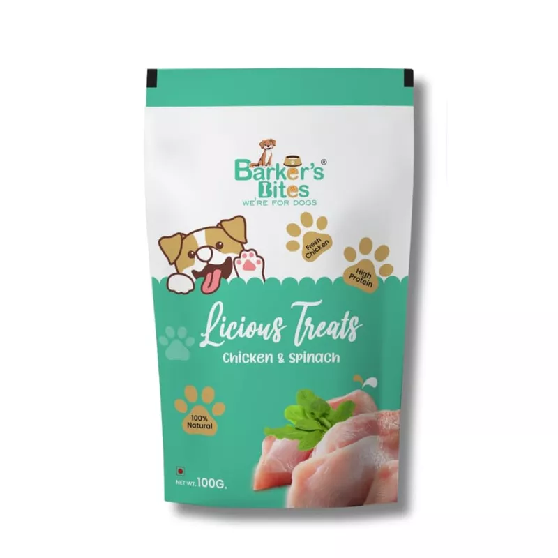 Barker's Bite Chicken and Spinach Sticks for Dogs