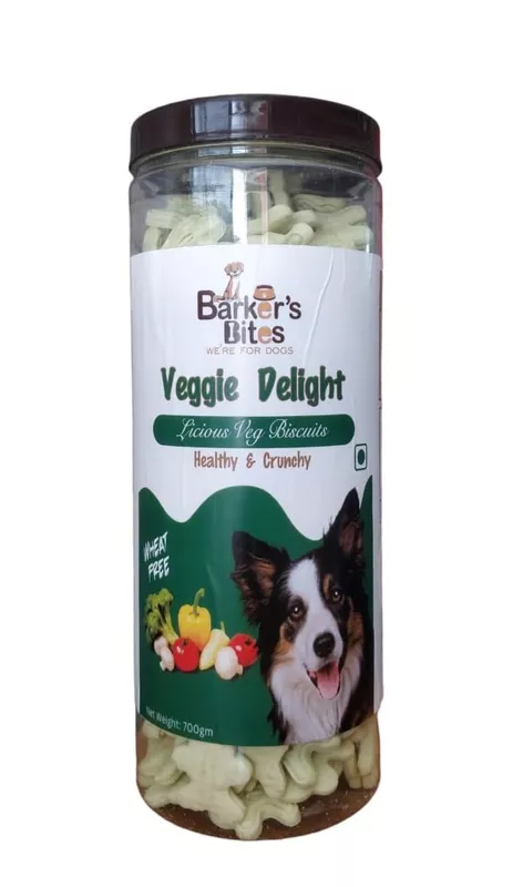 Barker's Bite Veggie Delight Dog Biscuit Jar