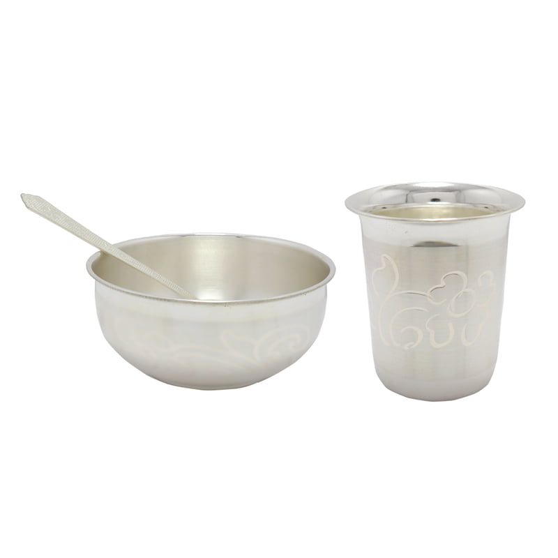 Silver Born Baby Dinner Set