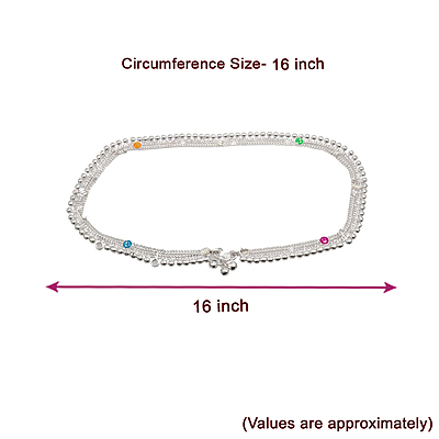 Silver Arunal Hip Chain for Kids - Handmade Style