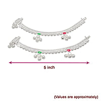 Silver Born Baby Anklet 5inch