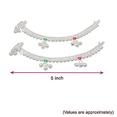 Silver Born Baby Anklet 5inch Silver Born Baby Anklet 5inch