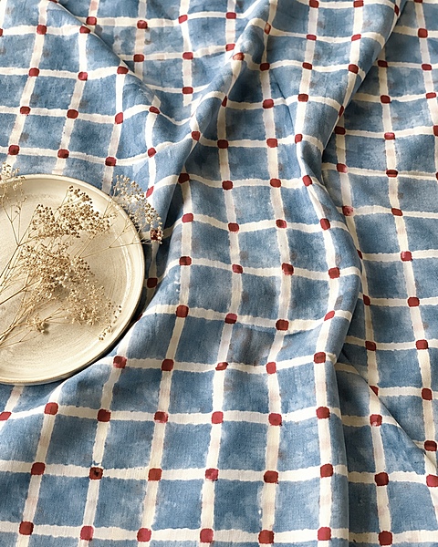 Sanganeri Handblock Cotton Fabric #68