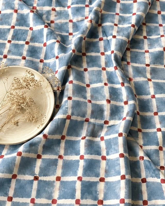 Sanganeri Handblock Cotton Fabric #68