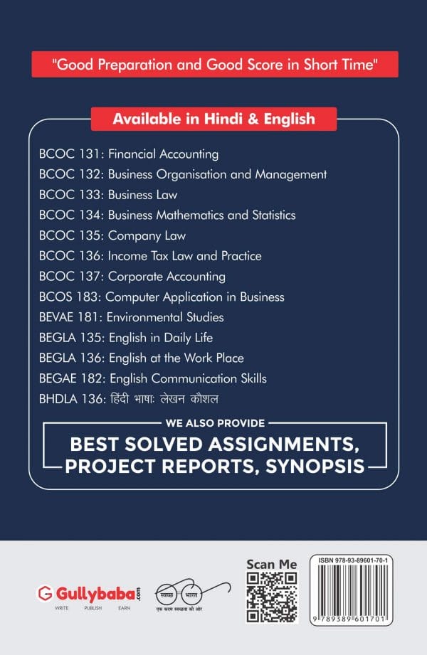 IGNOU BCOC-133 - Business Law, Latest Help Book Edition IGNOU BCOC-133 - Business Law, Latest Help Book Edition