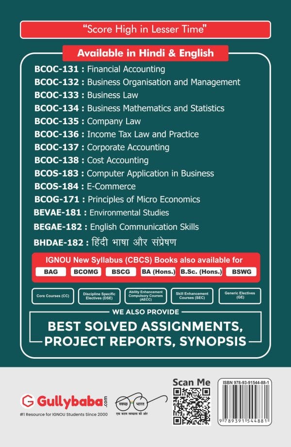 IGNOU BCOG-171 - Principles of Micro Economics, Latest Help Book Edition