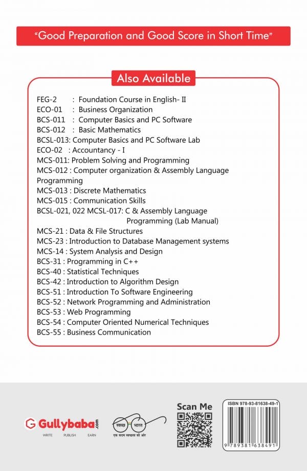 IGNOU BCS-11 - Computer Basics and PC Software, Latest Help Book Edition
