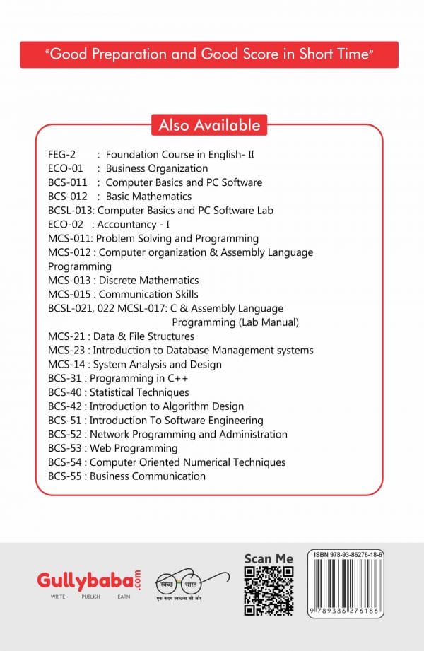 IGNOU BCS-54 - Computer Oriented Numerical Techniques, Latest Help Book Edition