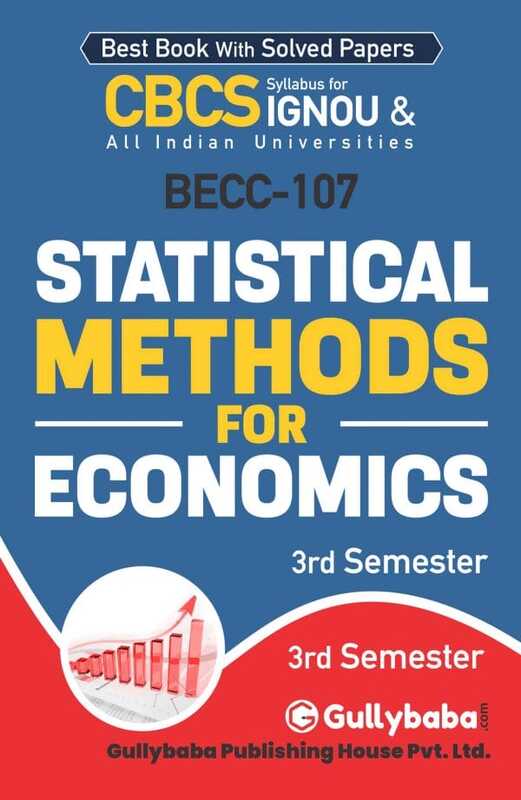 IGNOU BECC-107 - Statistical Methods for Economics, Latest CBCS Help Book Edition
