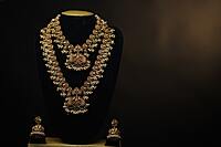 Lakshmi with white beads