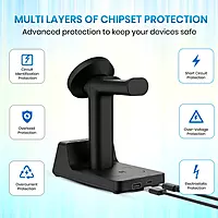 Portronics Bella 2 3 in 1 15W Magnetic Wireless Charging Station (Black) Portronics Bella 2 3 in 1 15W Magnetic Wireless Charging Station (Black)