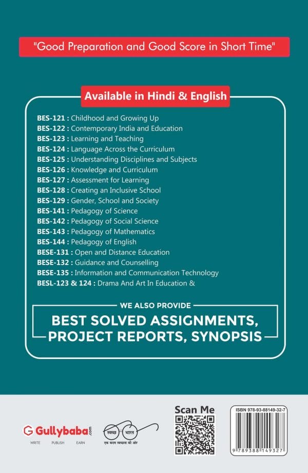 IGNOU BES-128 - Creating an Inclusive School, Latest Help Book Edition