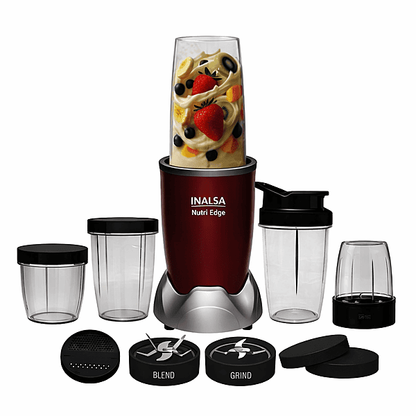 BG Inalsa Nutri Edge 5J Red Metallic, Metallic Silver