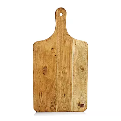Bergner Bamboo Cutting Board (17'' x 9') Brown – Eco-Friendly, Durable Chopping Board for Vegetables, Meat & More – Easy to Clean, Knife-Safe Surface