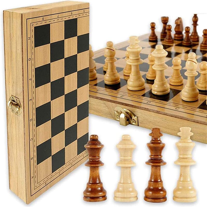 CHESS BOARD FOLD ASHOKA WITH WOODEN COINS