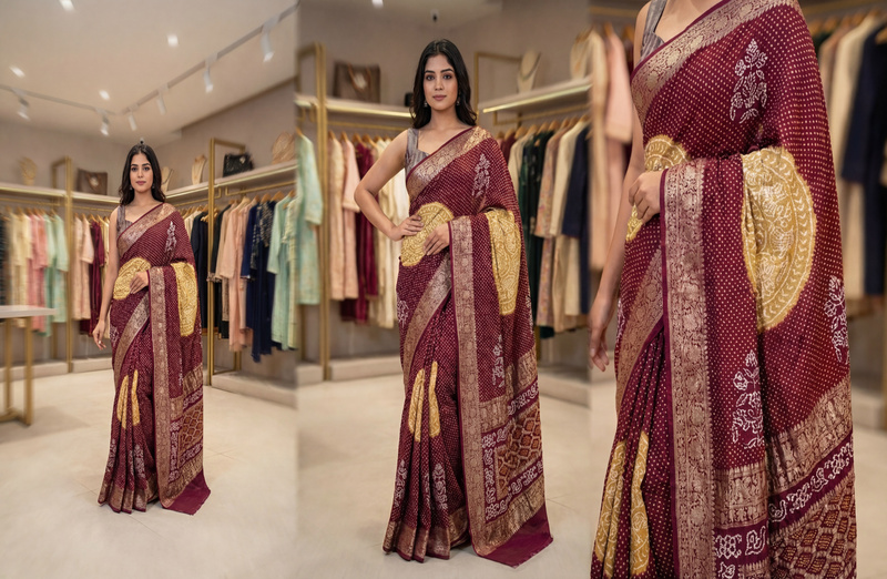 Kala Sanskruti Chiku & Wine Color Pure Banarasi Saree 6.5M Elegant Traditional Wear Graceful Pure Banarasi Saree Handcrafted Artistry for Woman
