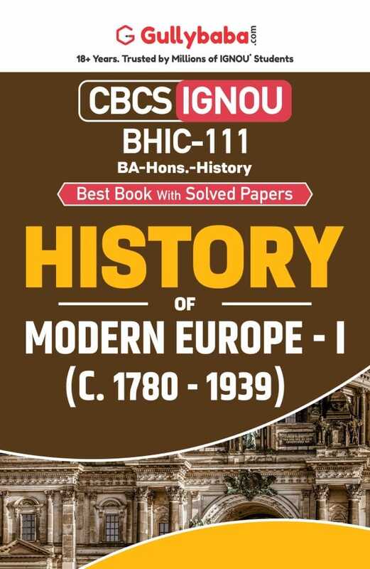 IGNOU BHIC-111 - History of Modern Europe - I (c. 1780 - 1939), Latest CBCS Help Book Edition