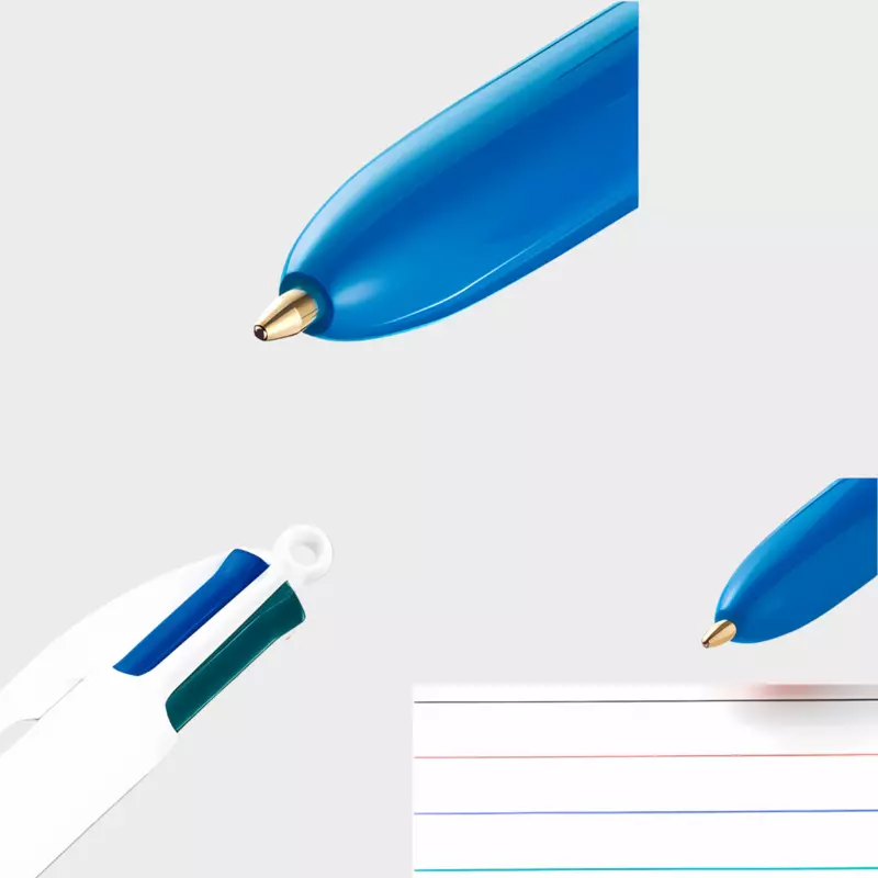 BIC | Multi-Color Ink Ballpoint Pen | 1.0mm | 4C | Blue | 4CMDBLU
