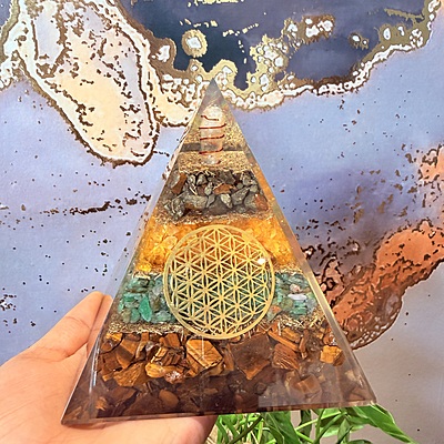 Wealth Resin Pyramid