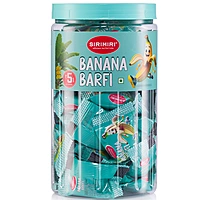 Banana Barfi sweets jar - 50 pieces, 10g each, Rs 5 per piece - Traditional Indian mithai