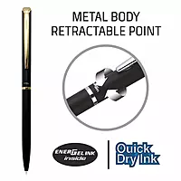 PENTEL BL2007 ENERGEL BK+GLD BODY - BLUE INK PENTEL BL2007 ENERGEL BK+GLD BODY - BLUE INK