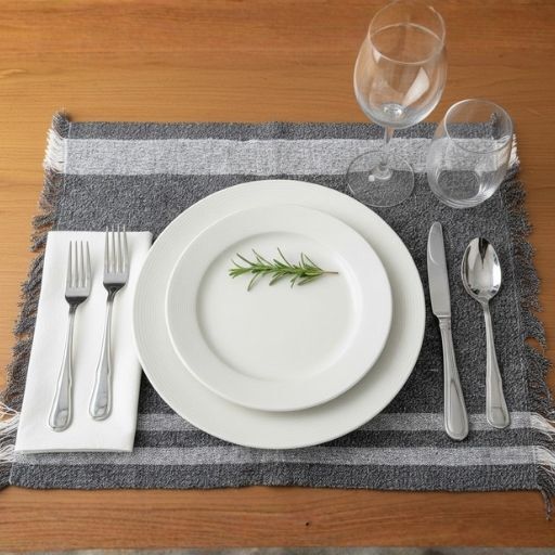 BLACK & WHITE MAT RUNNER SET