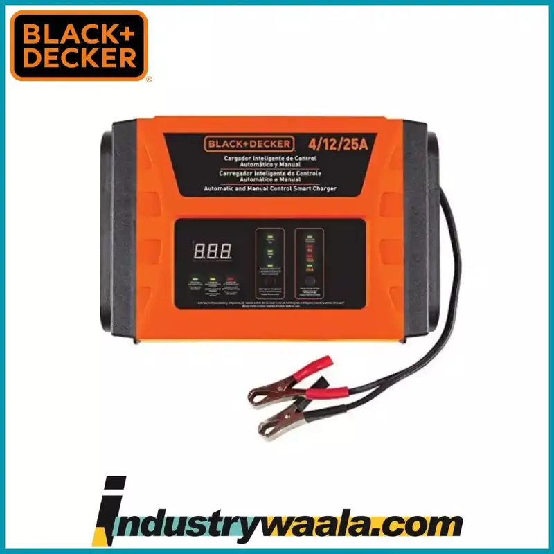 BLACK+DECKER BC25-B2 Automatic Battery Charger &amp; Manual Control For Domestic Use 4/12/25A Amp 3 Speed