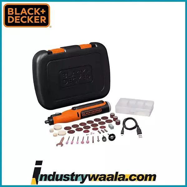 BLACK+DECKER BCRT8K35-B1 8V 1.5Ah Cordless Rotary Tool With 35-Piece Accessory Set