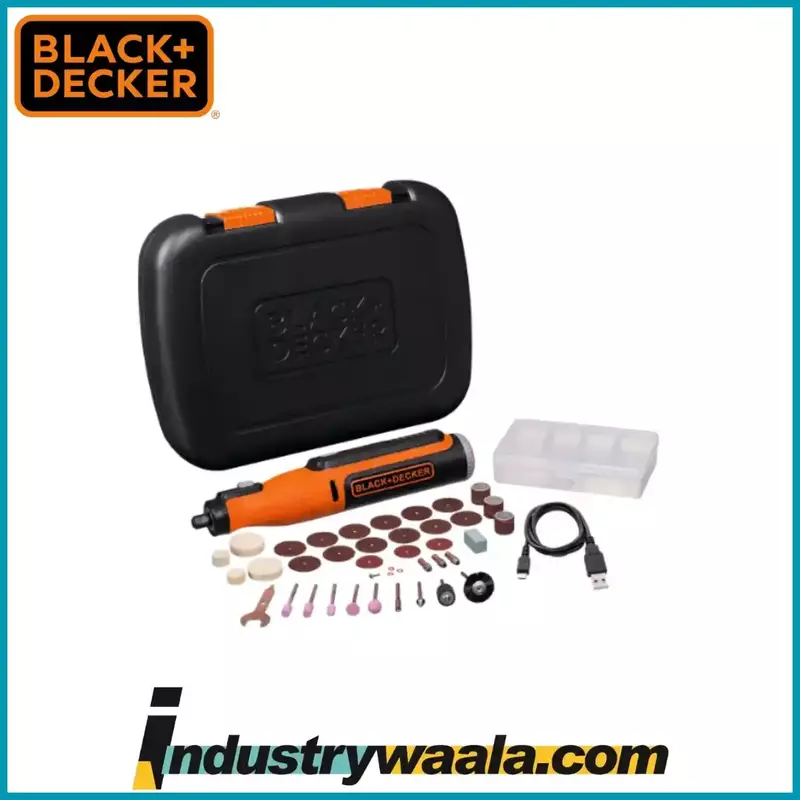 BLACK+DECKER BCRT8K35-B1 8V 1.5Ah Cordless Rotary Tool With 35-Piece Accessory Set
