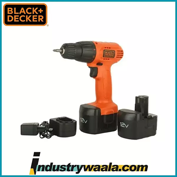 BLACK+DECKER CD121B2-IN 12V 10mm Ni-Cd Cordless Variable Speed Drill with 2 Batteries
