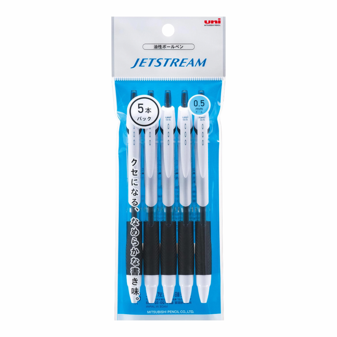 Mitsubishi Pencil | Ballpoint Pen | 0.5mm | Black Ink | Jetstream Standard | SXN-150-05 5P