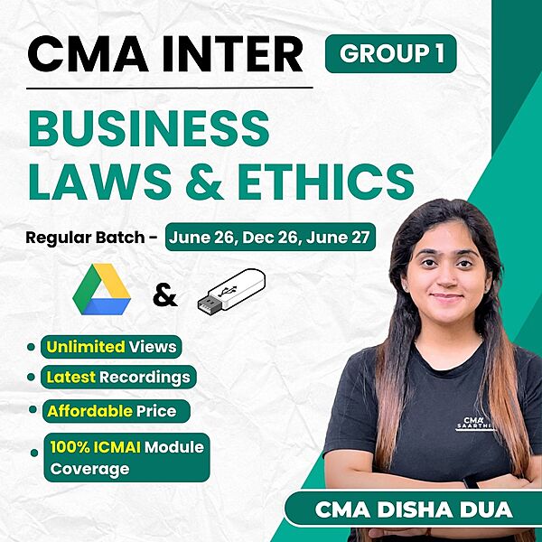 CMA Inter Business Laws and Ethics (Group 1) By CMA Disha Dua