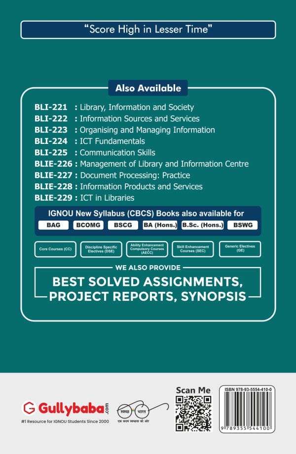 IGNOU BLIE-227 - Document Processing: Practice, Latest Help Book Edition