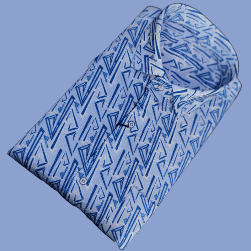 BLUE PRINTED SHIRT