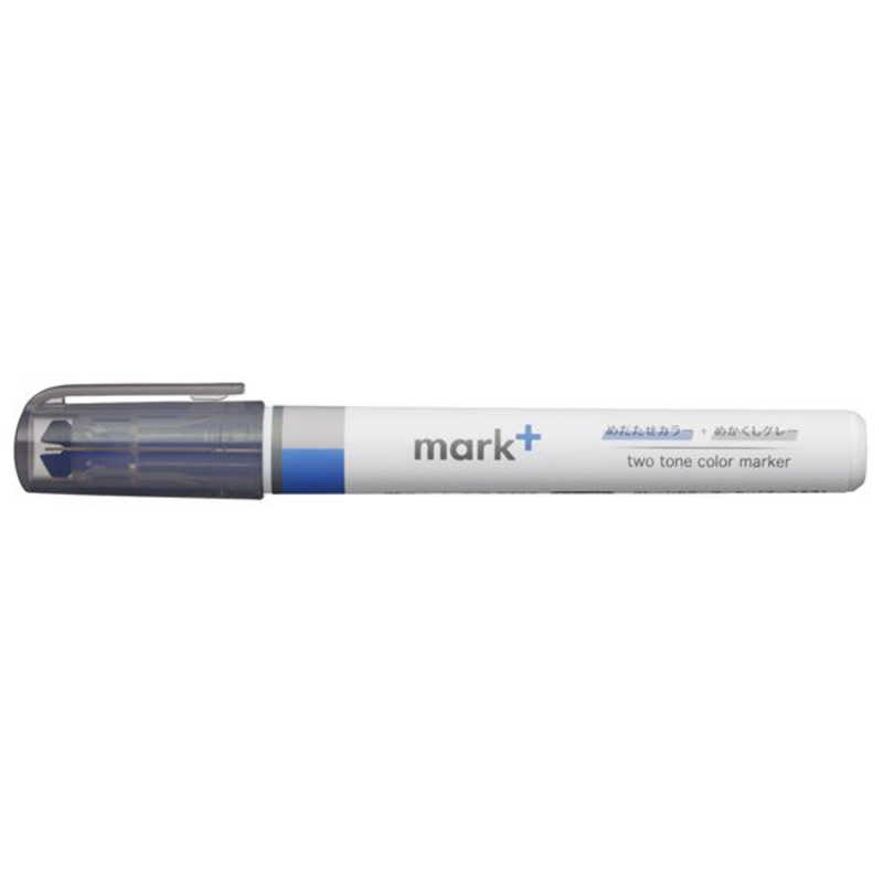 Kokuyo Highlighter Pen 2 Tone Mark Plus Gray Blue