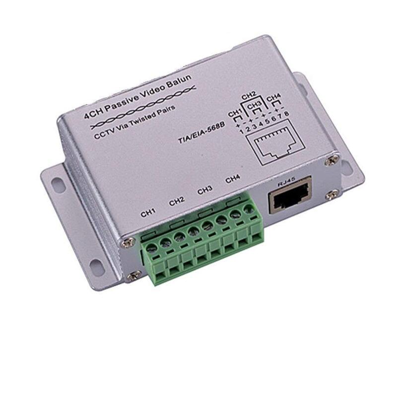UTP Video Balun 4 Channel Passive, Aluminium Alloy CCTV Transceiver Box ,BNC to RJ45 Converter for AHD/TVI/CVI/Analog 720P/1080P Cameras UTP Video Balun 4 Channel Passive, Aluminium Alloy CCTV Transceiver Box ,BNC to RJ45 Converter for AHD/TVI/CVI/Analog 720P/1080P Cameras
