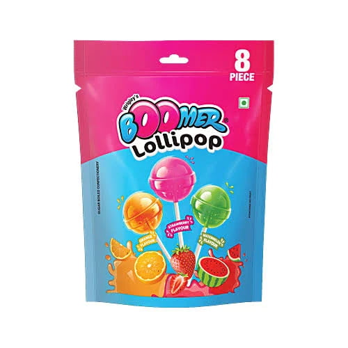 BOOMER LOLLIPOP ORANGE FLAVOUR 10.5G