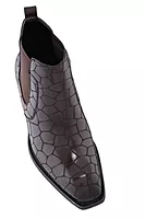Men’s  Patent Croc-Pattern Chelsea Boots