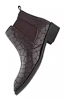 Men’s  Patent Croc-Pattern Chelsea Boots