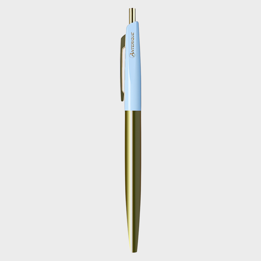 Anterique Brass Oil-based Ballpoint Pen 0.5 Aqua Blue