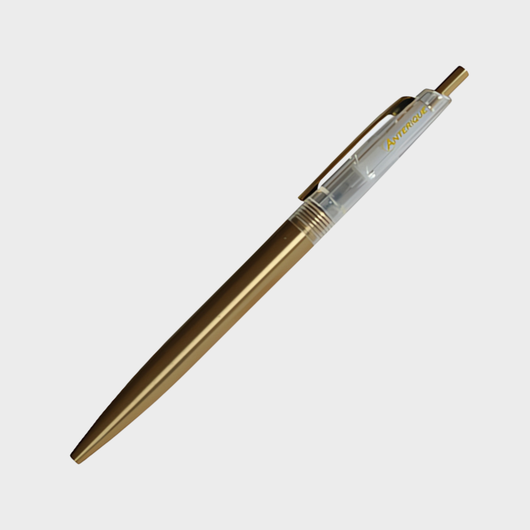 Anterique Brass Oil-based Ballpoint Pen 0.5 Crystal Clear